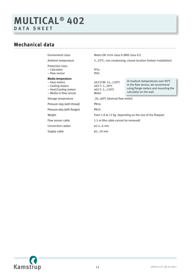 Kamstrup RHI Compliant Heat Meters & Thermal Energy Measurement