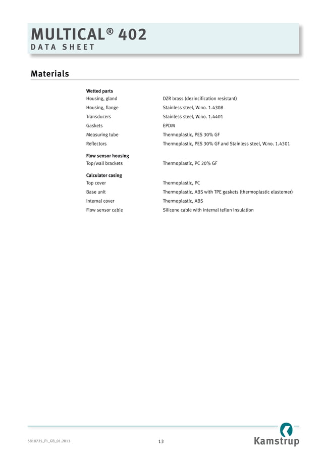 Kamstrup RHI Compliant Heat Meters & Thermal Energy Measurement
