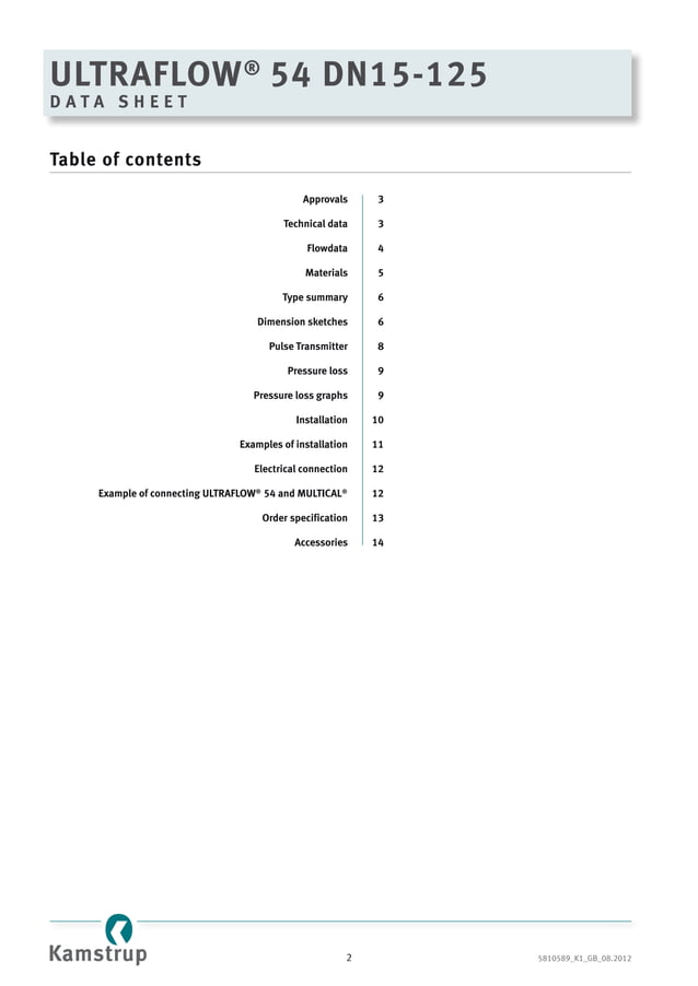 Kamstrup ultraflow 54 ultrasonic flow meter, multical heat meter