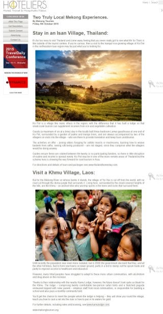 Two Truly Local Mekong Experiences - Kamu Lodge (4Hoteliers Magazine)