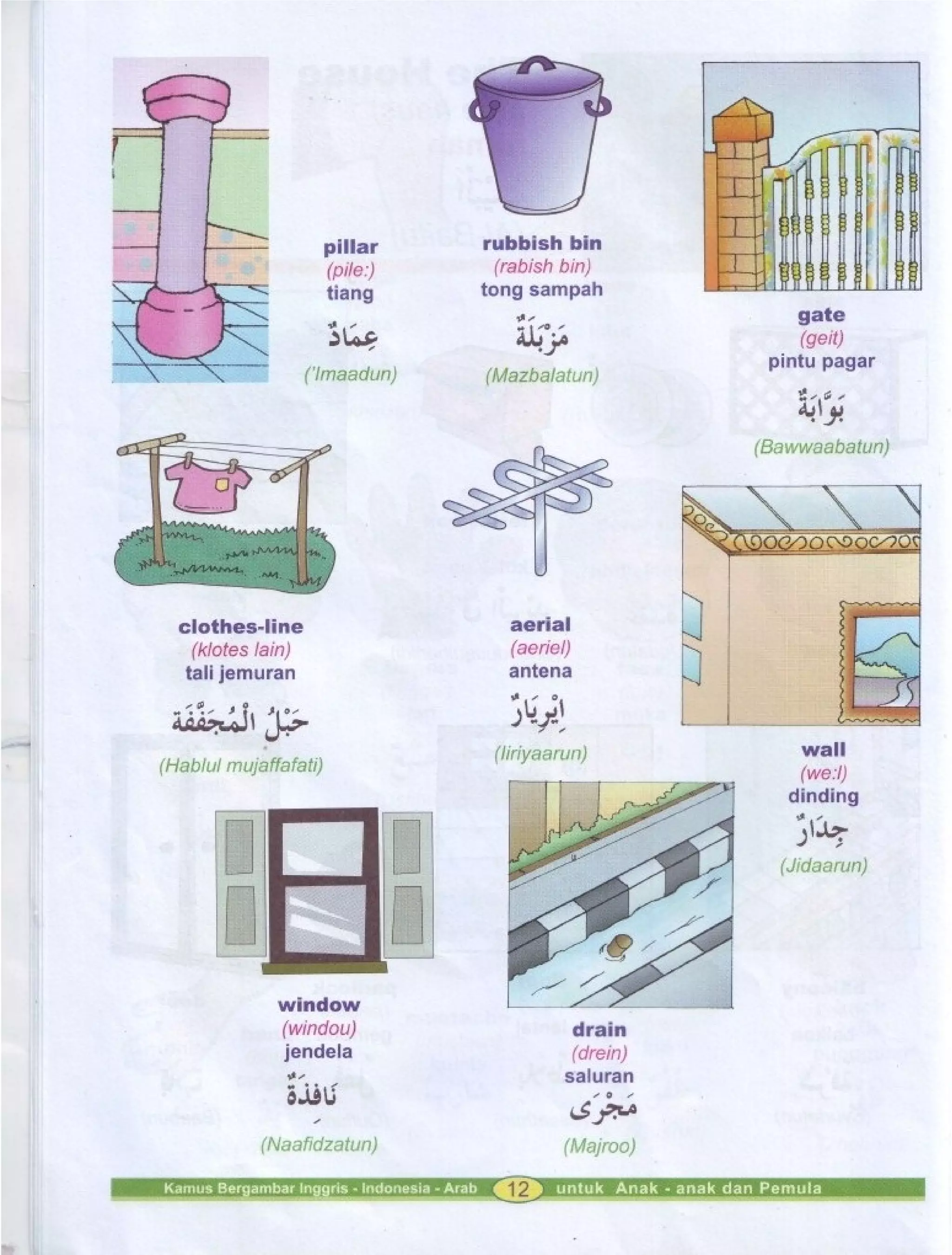 Kamus Bergambar Bahasa Indonesia Bahasa Inggris Bahasa Arab