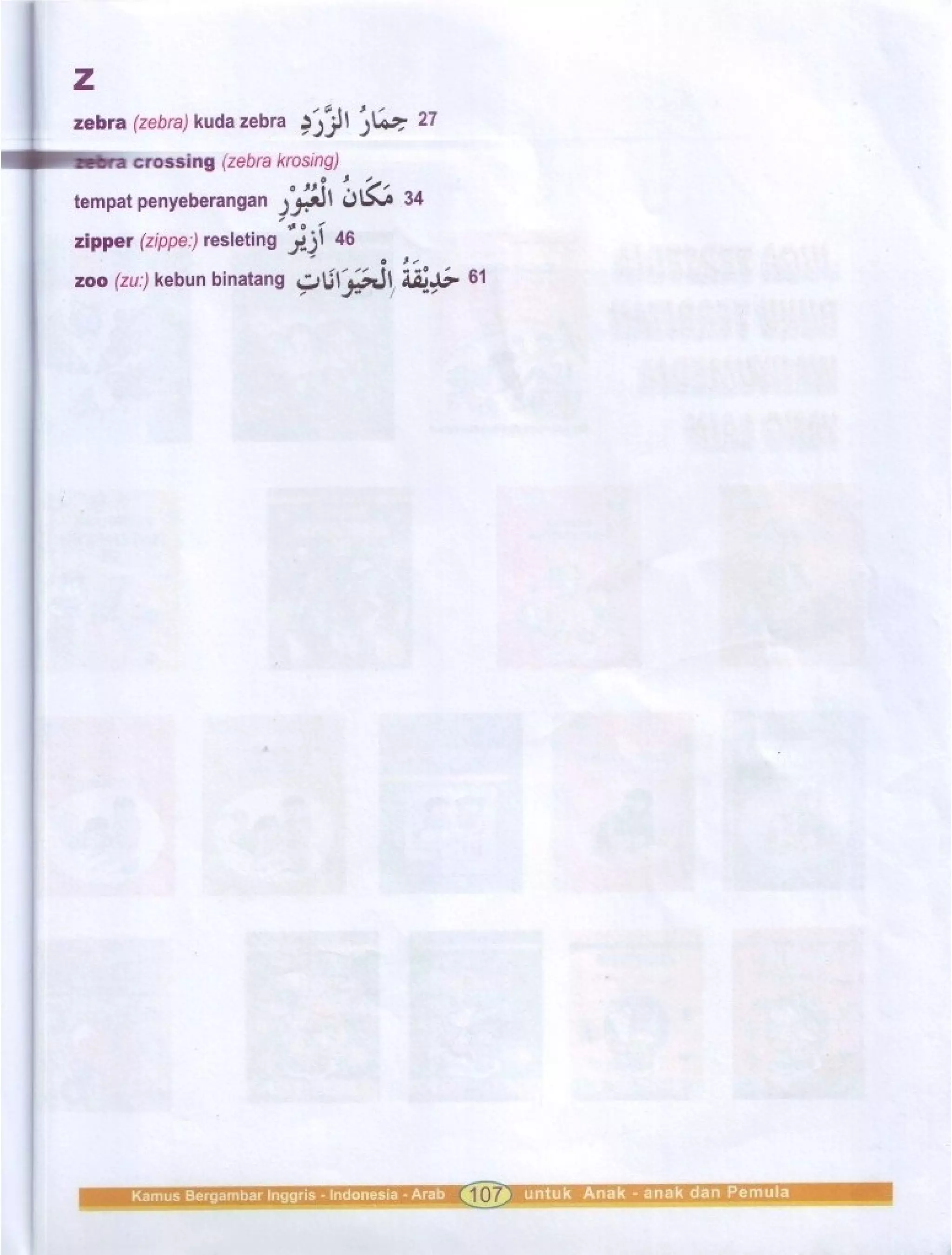 Kamus Bergambar Bahasa Indonesia Bahasa Inggris Bahasa Arab