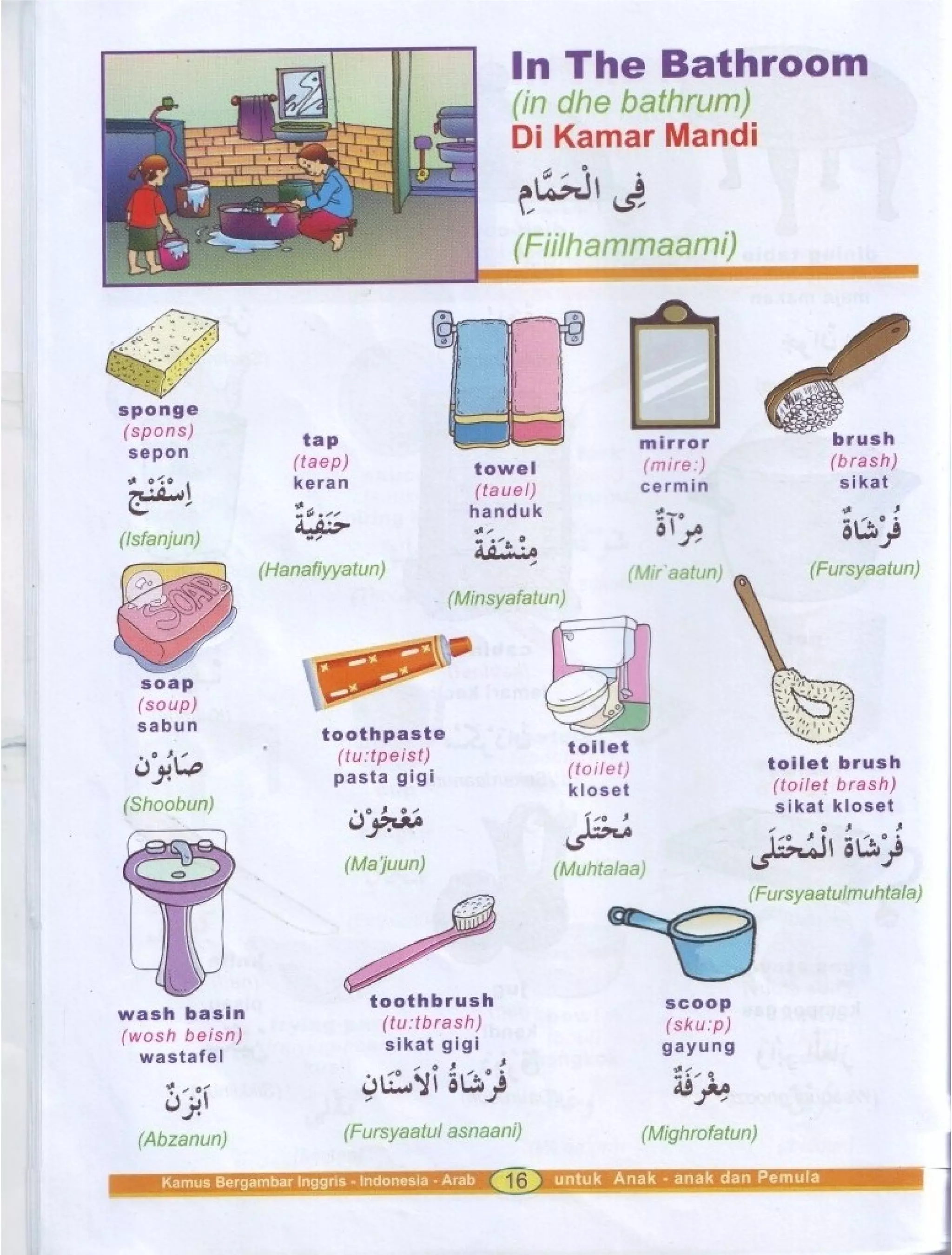 Kamus Bergambar Bahasa Indonesia Bahasa Inggris Bahasa Arab