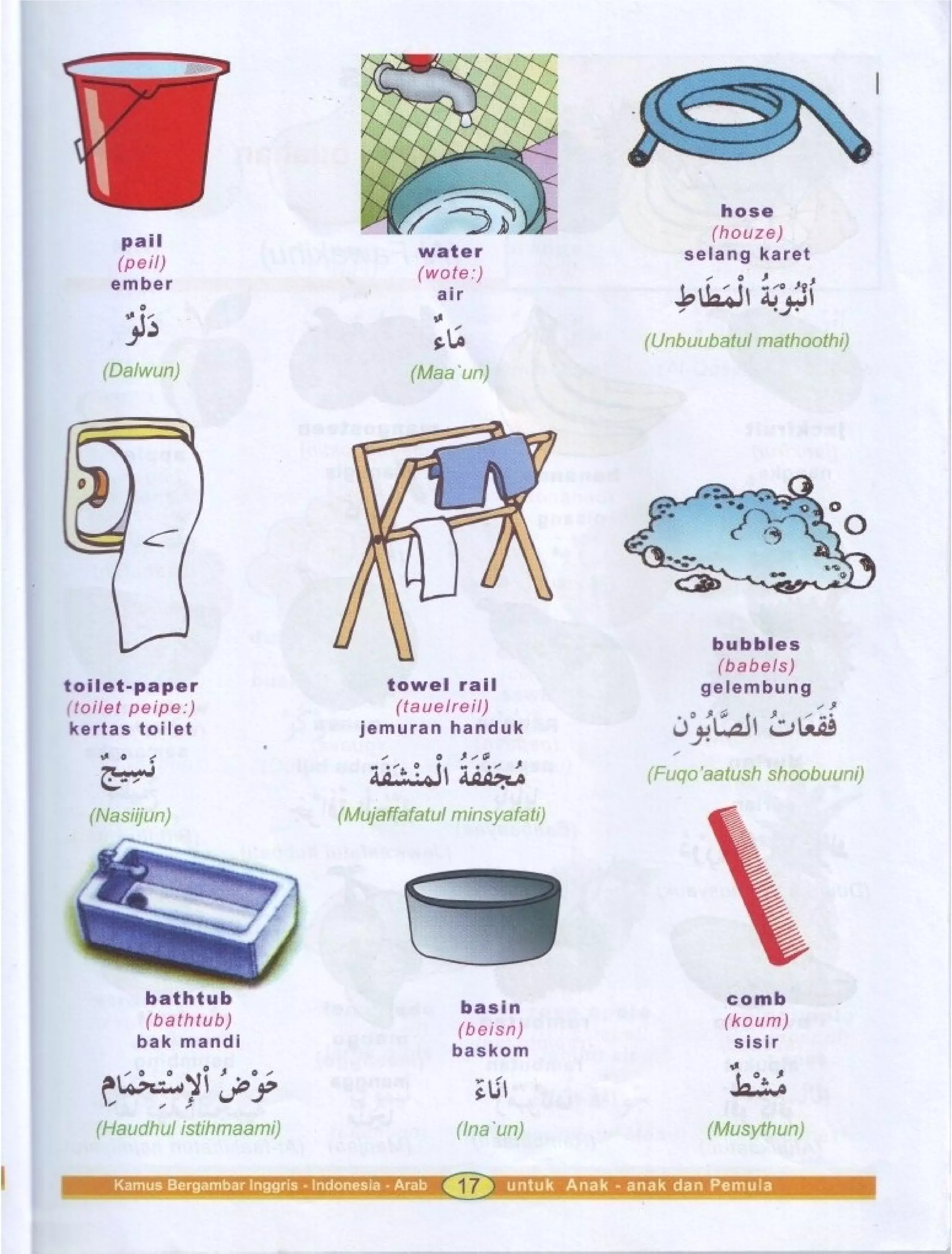 Kamus Bergambar Bahasa Indonesia Bahasa Inggris Bahasa Arab