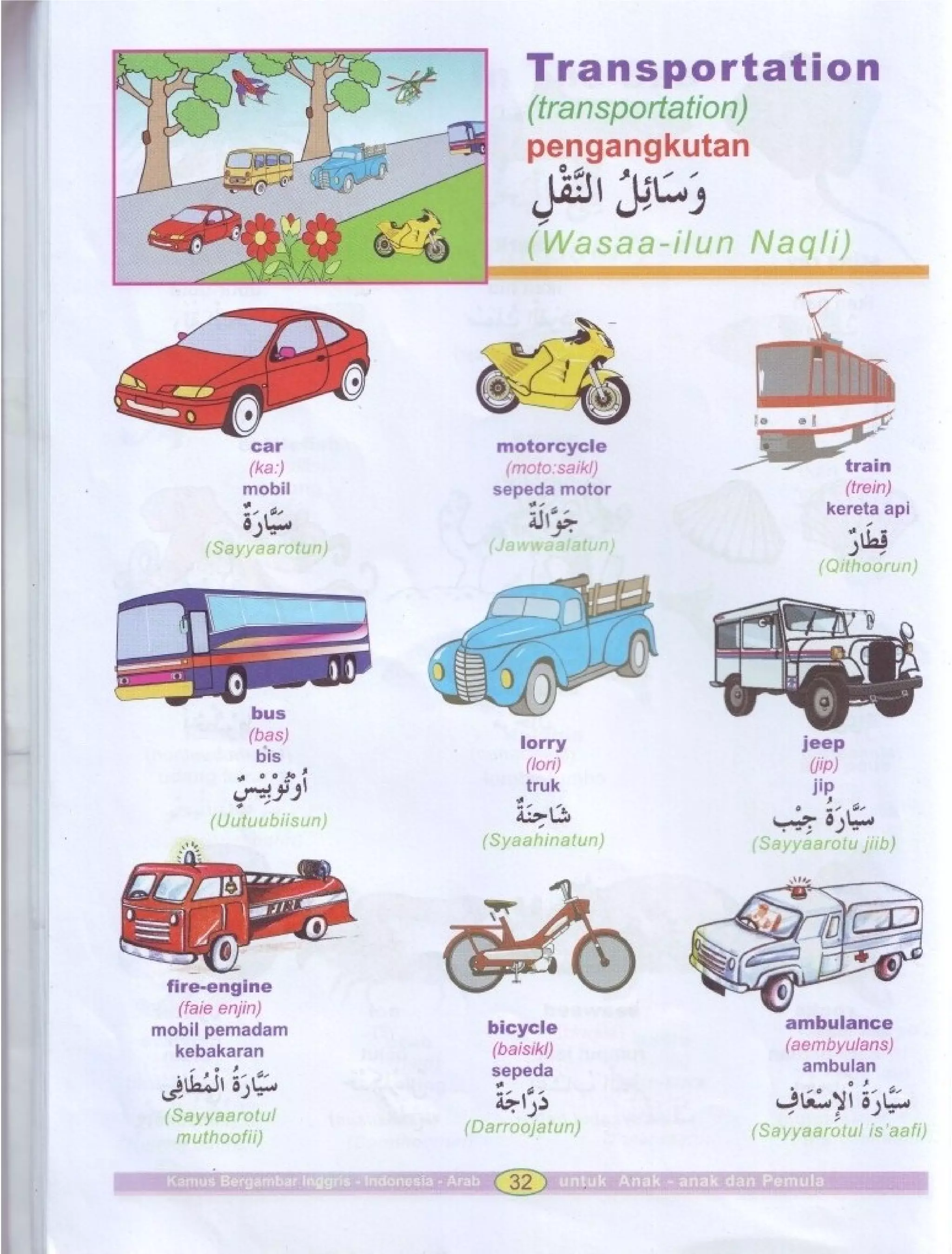 Kamus Bergambar Bahasa Indonesia Bahasa Inggris Bahasa Arab