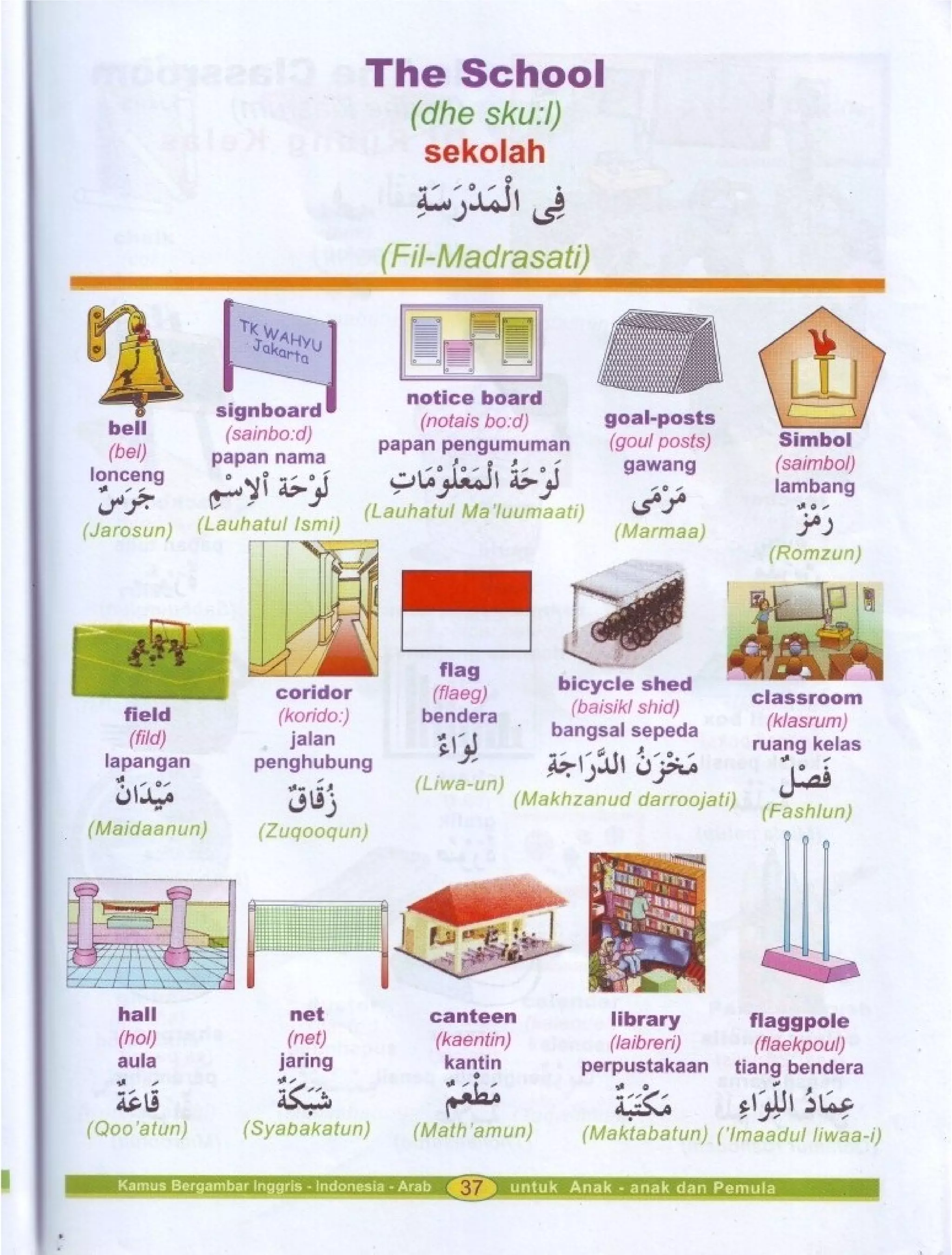 Kamus Bergambar Bahasa Indonesia Bahasa Inggris Bahasa Arab