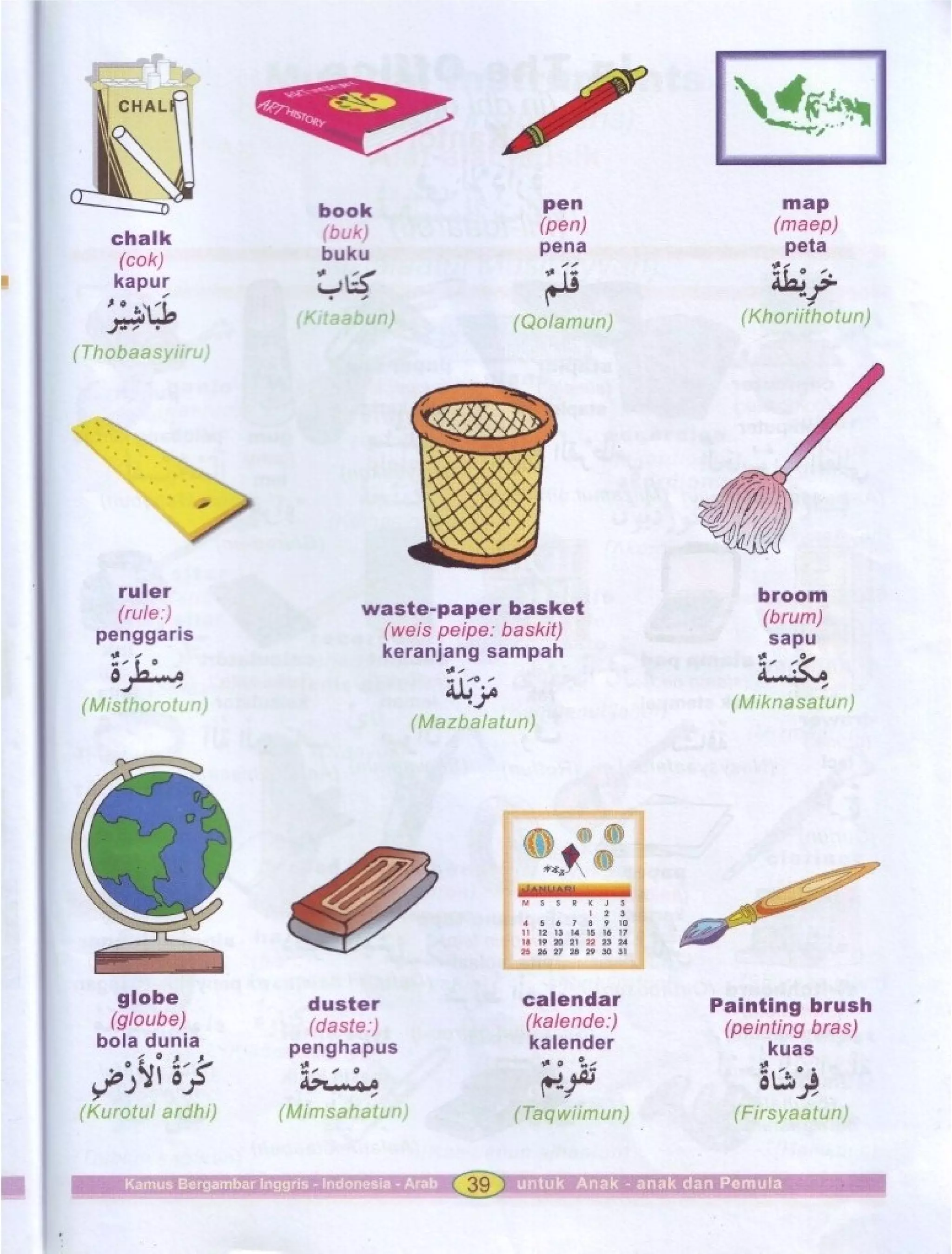 Kamus Bergambar Bahasa Indonesia Bahasa Inggris Bahasa Arab