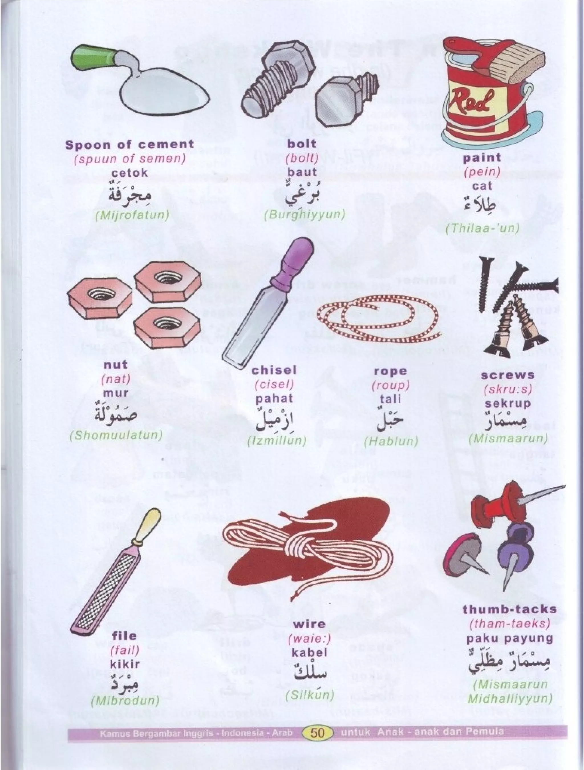 Kamus Bergambar Bahasa Indonesia Bahasa Inggris Bahasa Arab