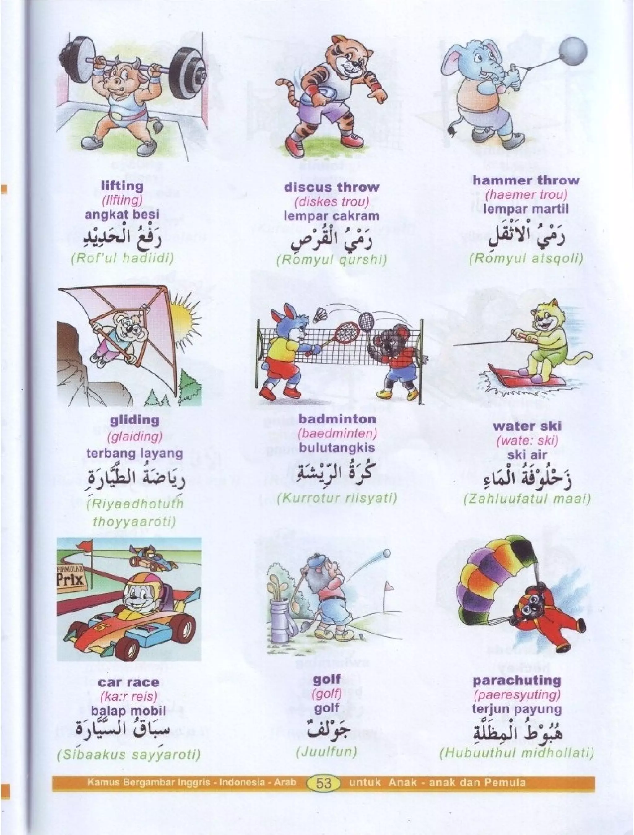 Kamus Bergambar Bahasa Indonesia Bahasa Inggris Bahasa Arab