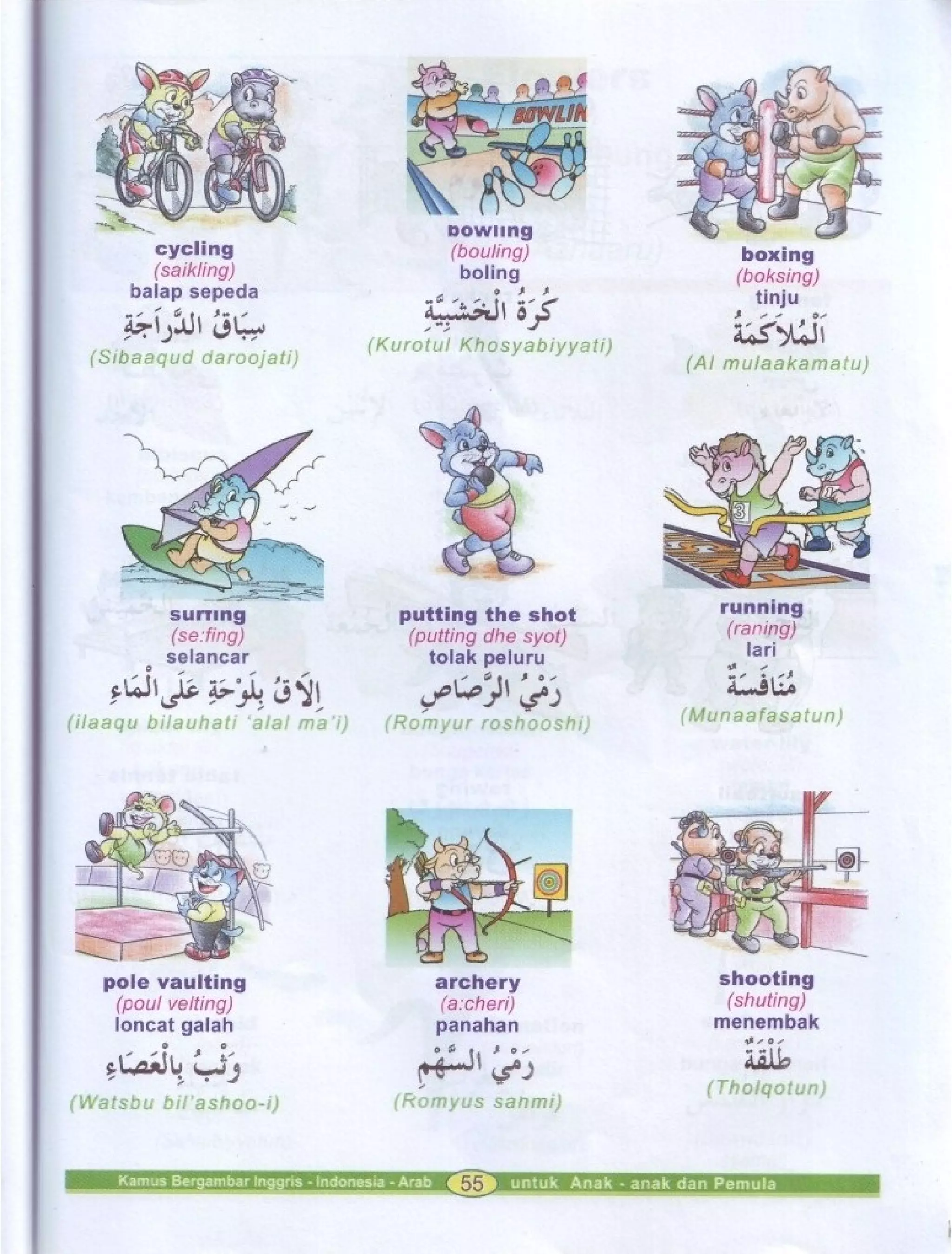 Kamus Bergambar Bahasa Indonesia Bahasa Inggris Bahasa Arab