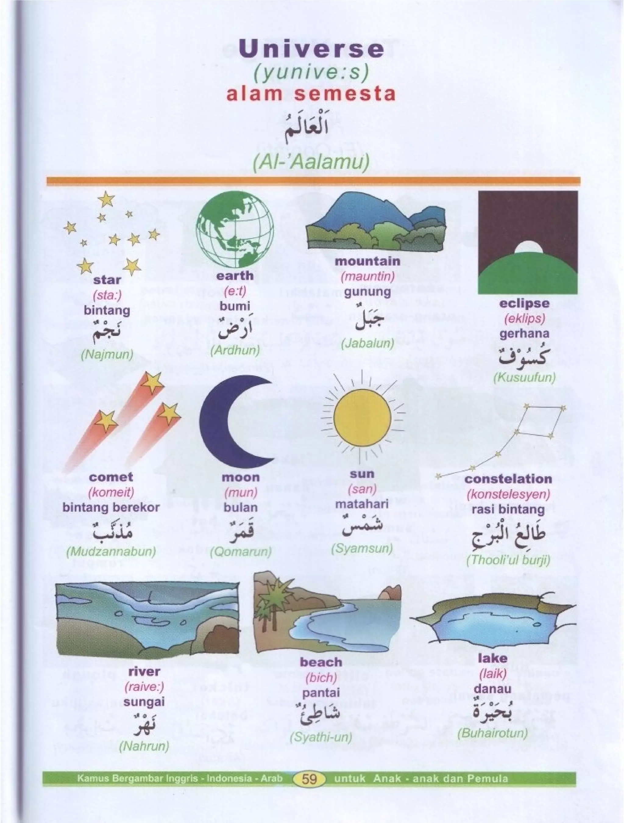 Kamus Bergambar Bahasa Indonesia Bahasa Inggris Bahasa Arab