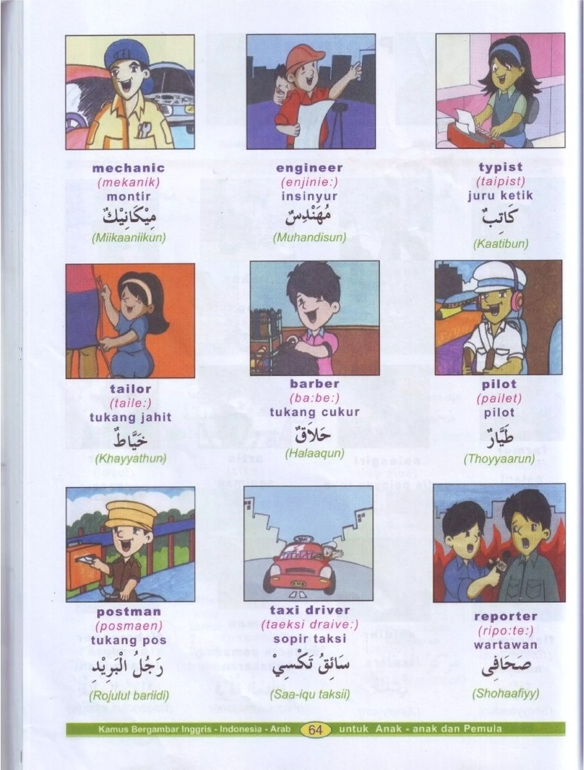 Kamus Bergambar Bahasa Indonesia Bahasa Inggris Bahasa Arab