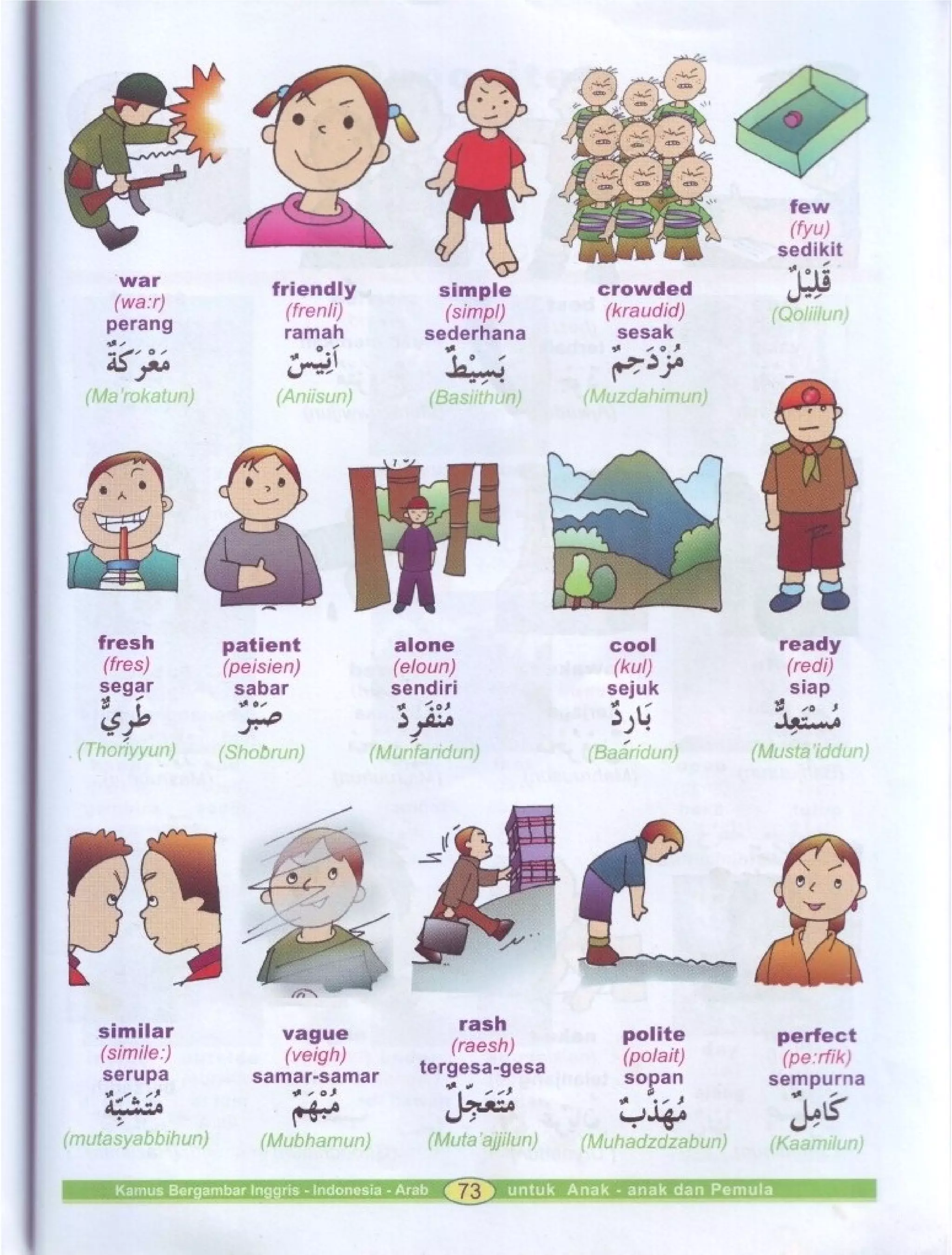 Kamus Bergambar Bahasa Indonesia Bahasa Inggris Bahasa Arab