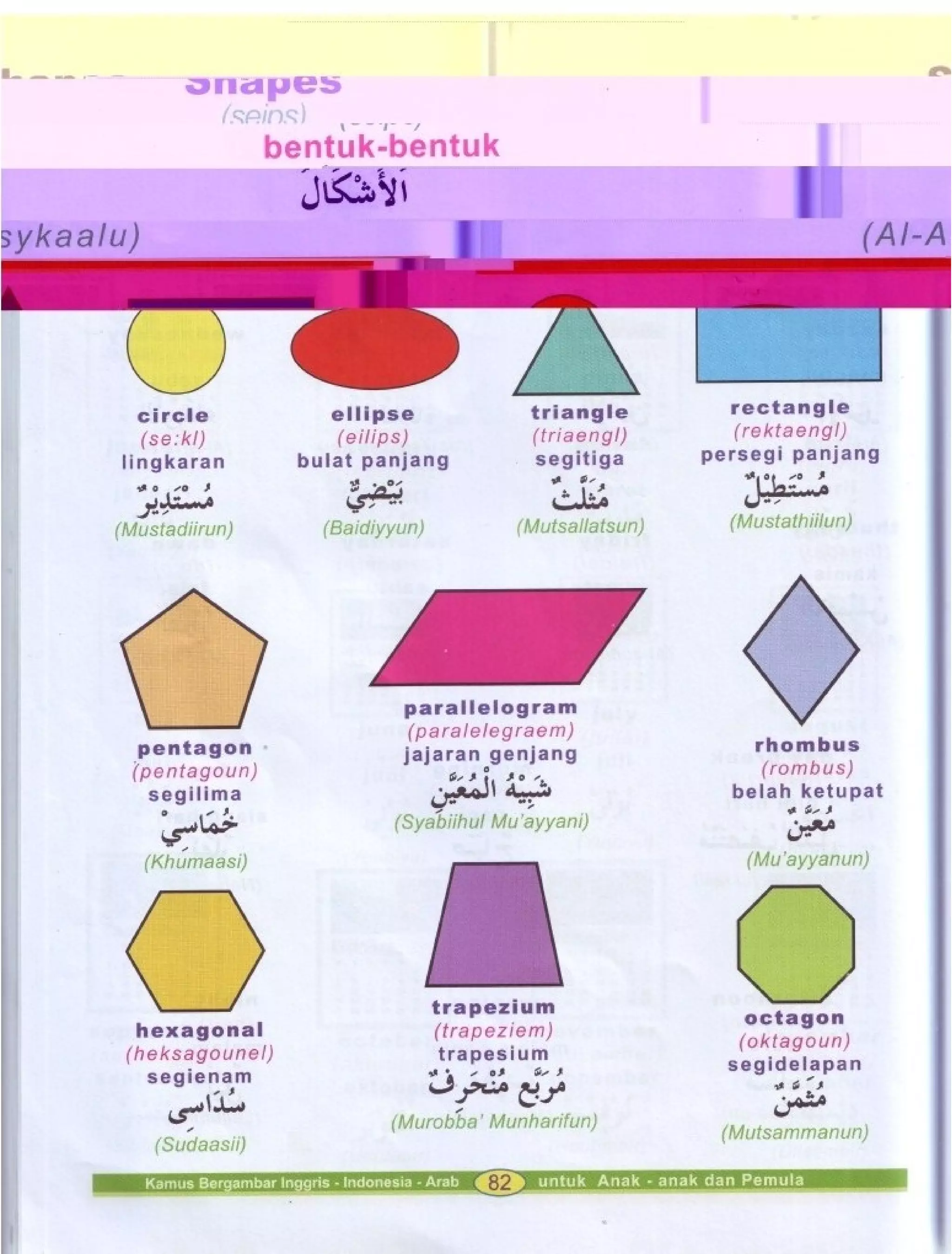 Kamus Bergambar Bahasa Indonesia Bahasa Inggris Bahasa Arab