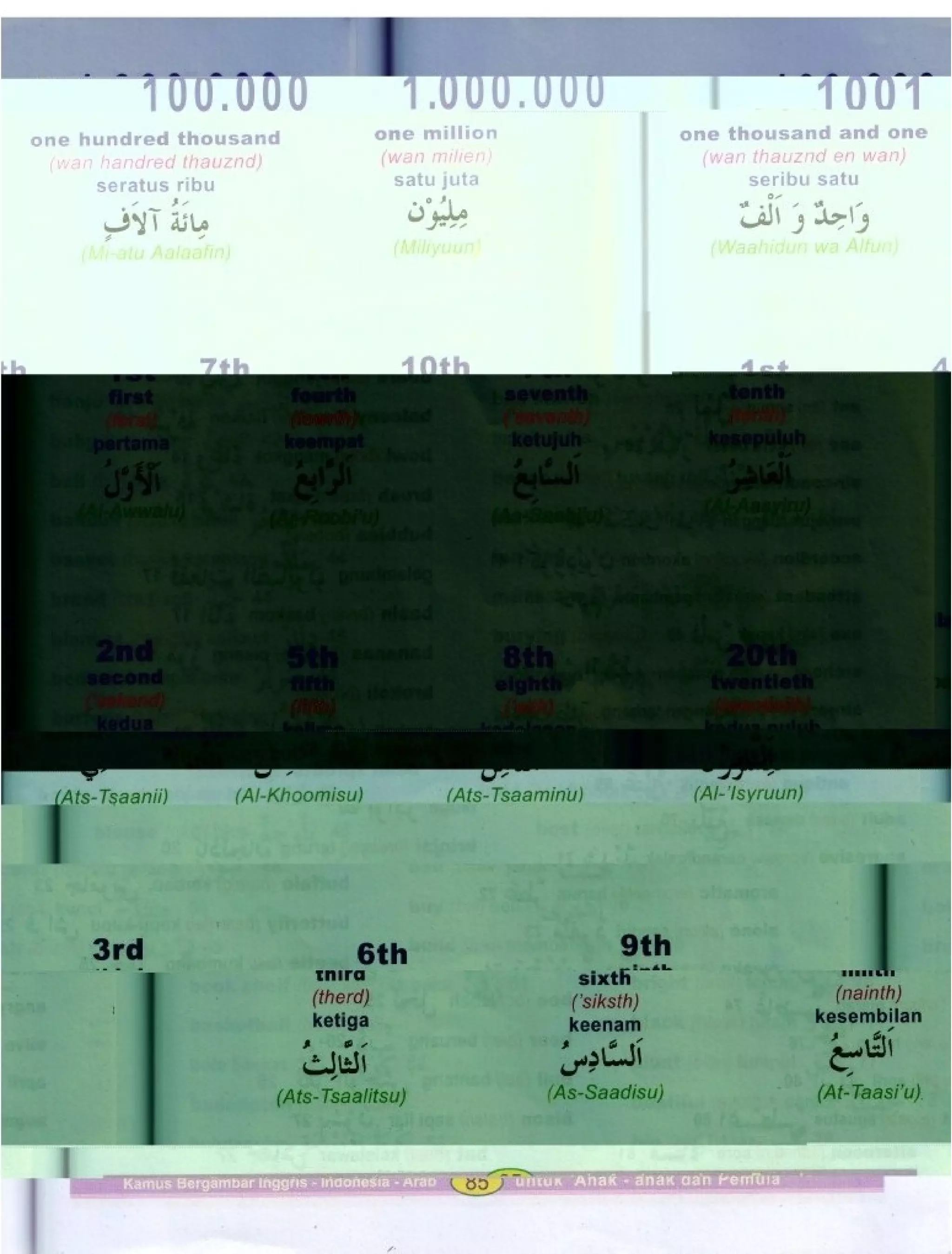 Kamus Bergambar Bahasa Indonesia Bahasa Inggris Bahasa Arab