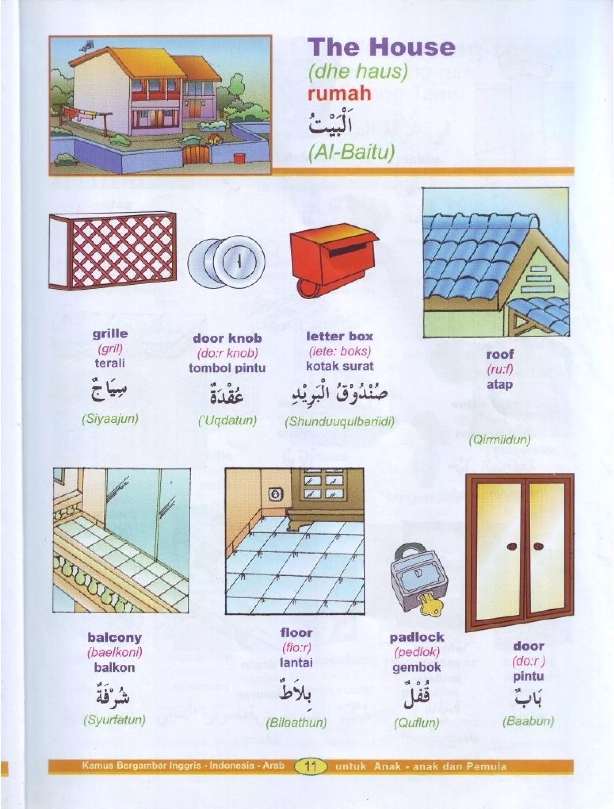 Kamus Bergambar Bahasa Indonesia Bahasa Inggris Bahasa Arab