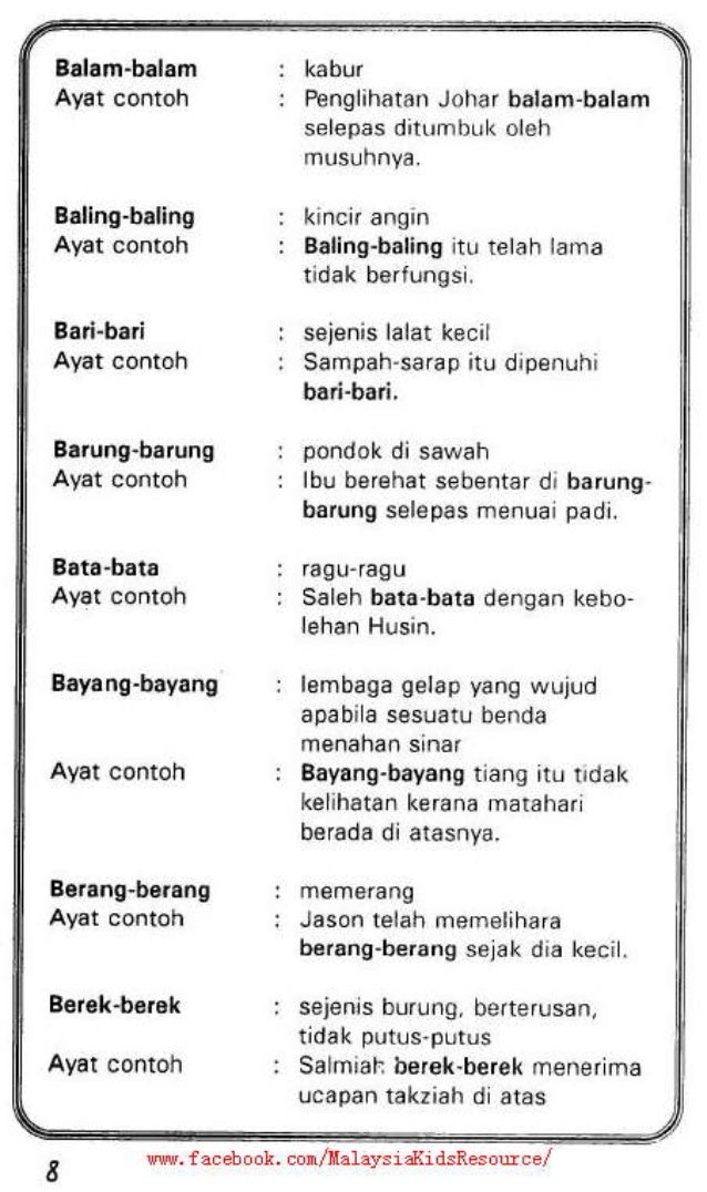 Contoh Kata Ganda Berimbuhan : Contoh Ayat Kata Ganda / Orang terpenting disitu, bisa kepala sekolah.