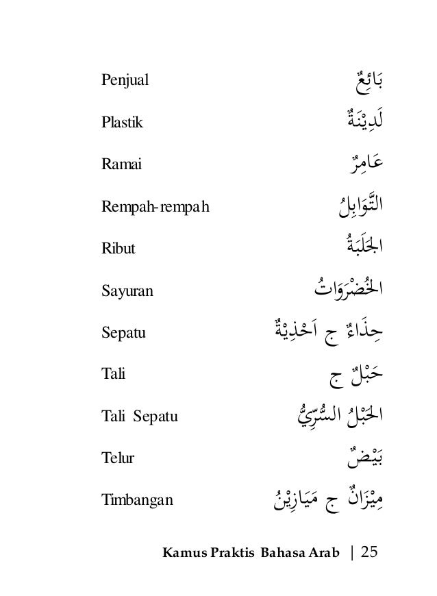 Kamus praktis bahasa  arab