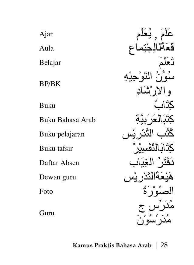 Kamus praktis bahasa arab