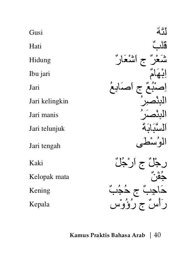 Ibu Jari Dalam Bahasa Arab