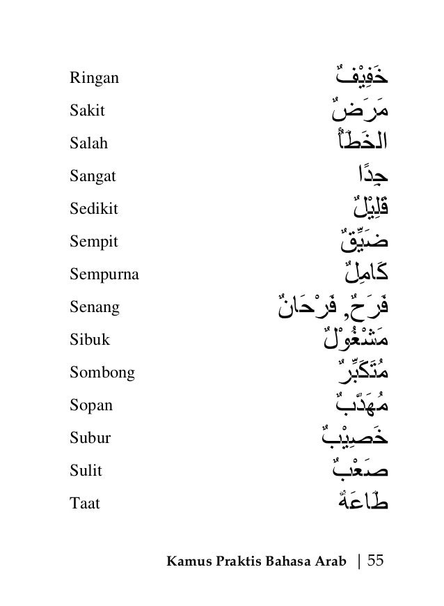 Kamus Praktis Bahasa Arab