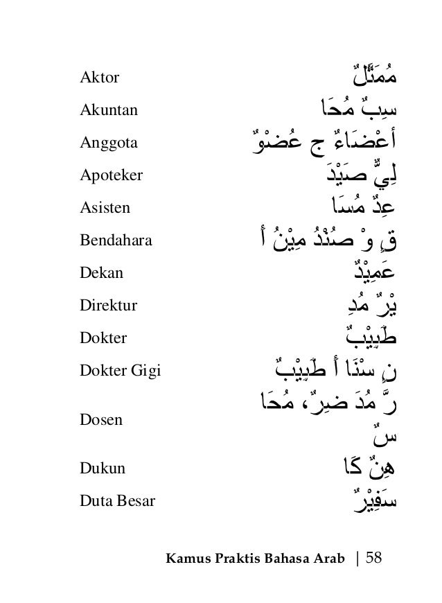 Kamus praktis bahasa arab