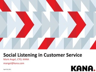 Social Listening in Customer Service ,[object Object],[object Object]
