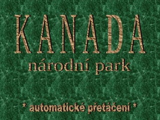 K A N A D A národní park * automatické přetáčení * 