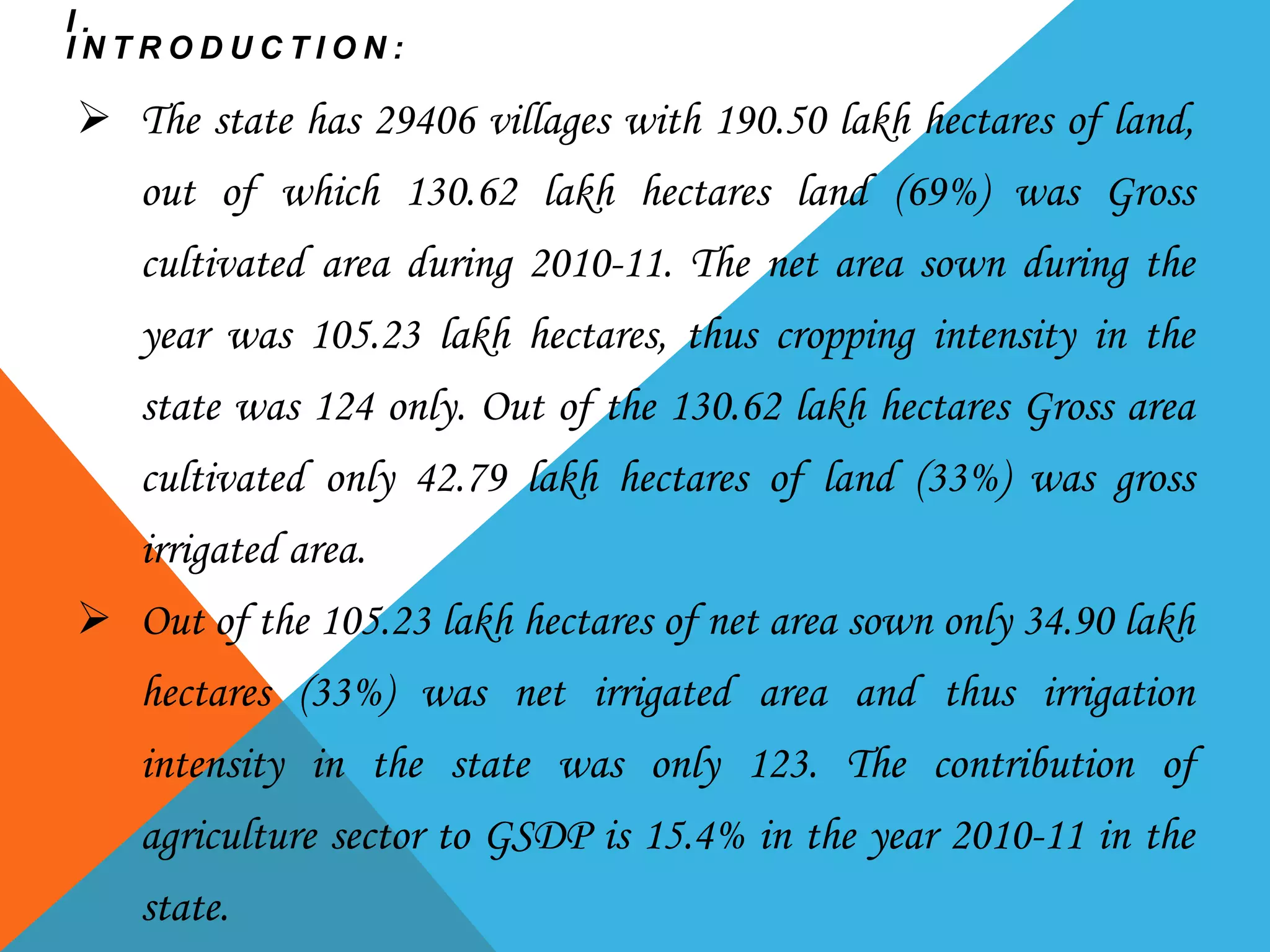 KARNATAKA ECONOMY AGRICULTURE PPT karnataka-economy-agriculture-ppt