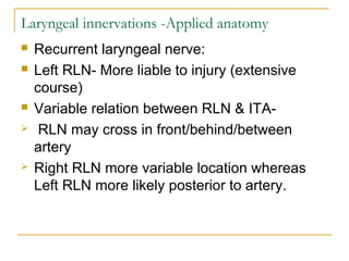 Left Rln Path Anatomy of Larynx by Kanato.T. Assumi | PPT