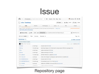 Issue
Repository page
 