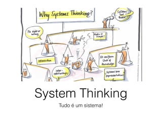 System Thinking
Tudo é um sistema!
 