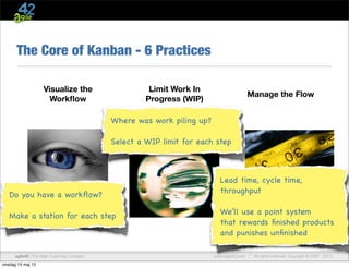 agile42 | The Agile Coaching Company www.agile42.com | All rights reserved. Copyright © 2007 - 2013
The Core of Kanban - 6...