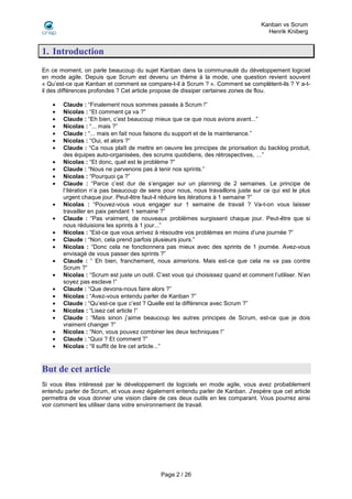 Kanban vs Scrum
Henrik Kniberg
Page 2 / 26
1. Introduction
En ce moment, on parle beaucoup du sujet Kanban dans la communa...