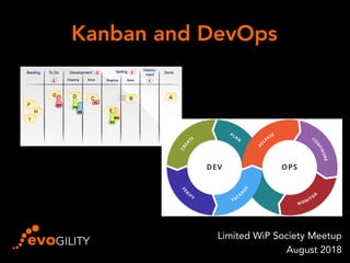 Kanban and DevOps
•  ¡
Limited WiP Society Meetup
August 2018
 