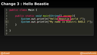 @beastiefurets@dbaeli
Change 3 : Hello Beastie
 
