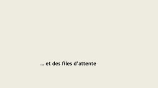 … et des files d’attente
 