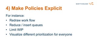 3) Manage Flow
Gather & Define
Requirements

Analyze & Design

Develop

Test & Accept

[1]

[3]

[4]

[2]
doing

done

doing

done

Limit reached

doing

done

doing

Bottleneck

Package &
Deploy
[4]

done

doing

done

Available

15

 