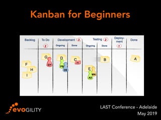 Kanban for Beginners
LAST Conference - Adelaide
May 2019
 