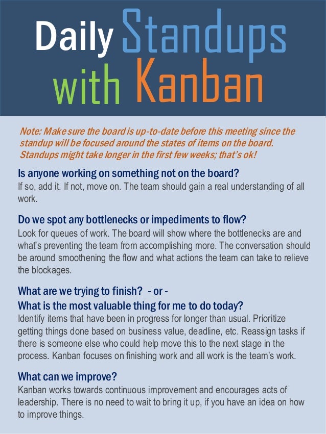 Kanban improved standup questions