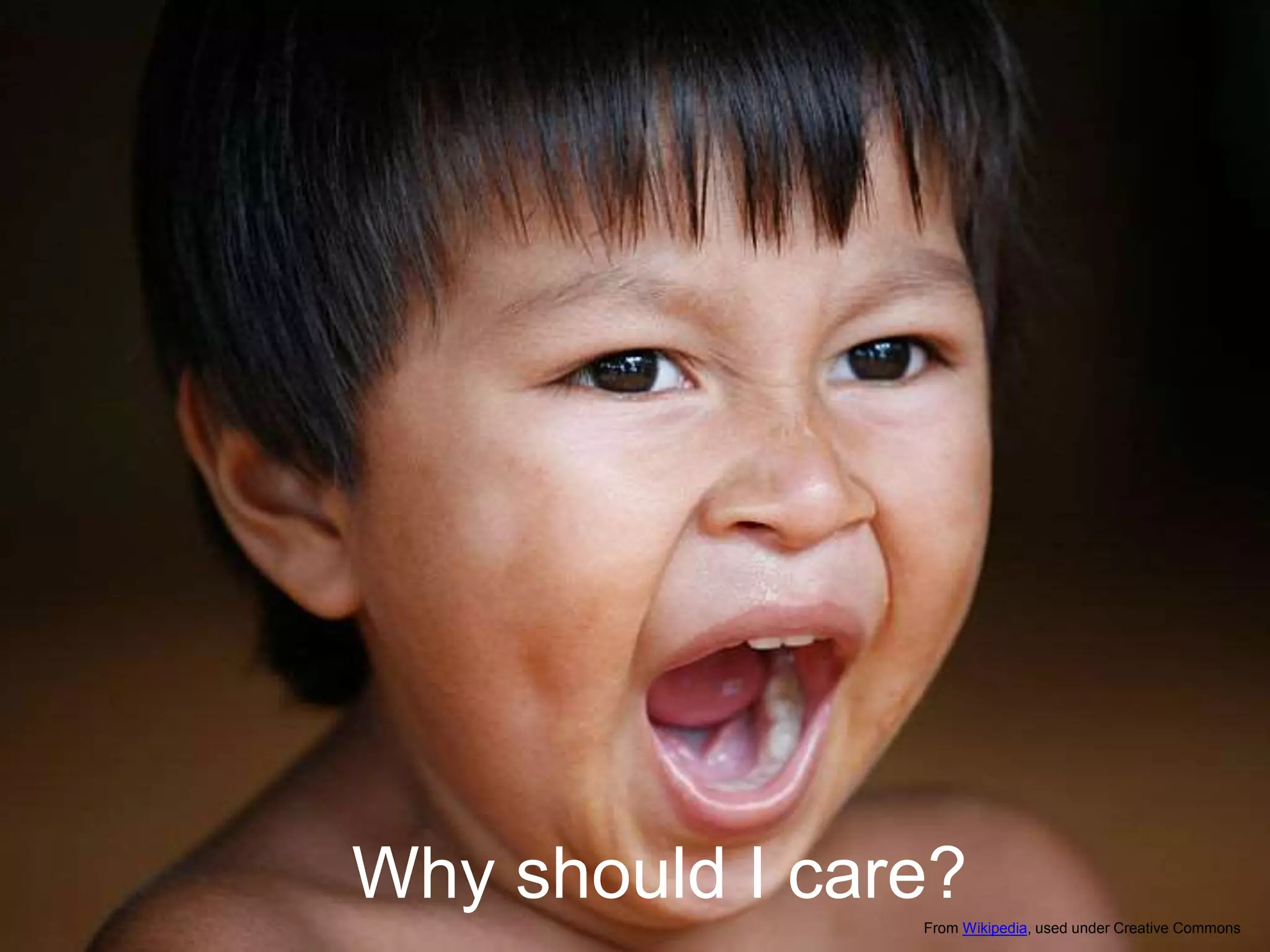 Why should I care?From Wikipedia, used under Creative Commons
 