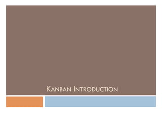 KANBAN INTRODUCTION	
 