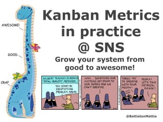 Grow your system from
good to awesome!
Kanban Metrics
in practice
@ SNSGOOD
CRAP
AWESOME!
@BattistonMattia
 