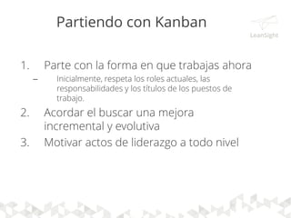 Caso “Application Management SAP”
Situación original
• Gestión jerárquica (PUSH).
– Asignaciones inflexibles de labores
– Expertos funcionales ocupados un 50% del tiempo en distribución de
compromisos
– Tiempos ociosos de ABAP siendo que se requería su apoyo en FI y HR
• Trabajo absolutamente individual.
– => Aprendizajes individuales no compartidos
www.leansight.com 24
Finanzas
CO
Logística
ABAPHR
RdC
Requerimiento de Cambio
 