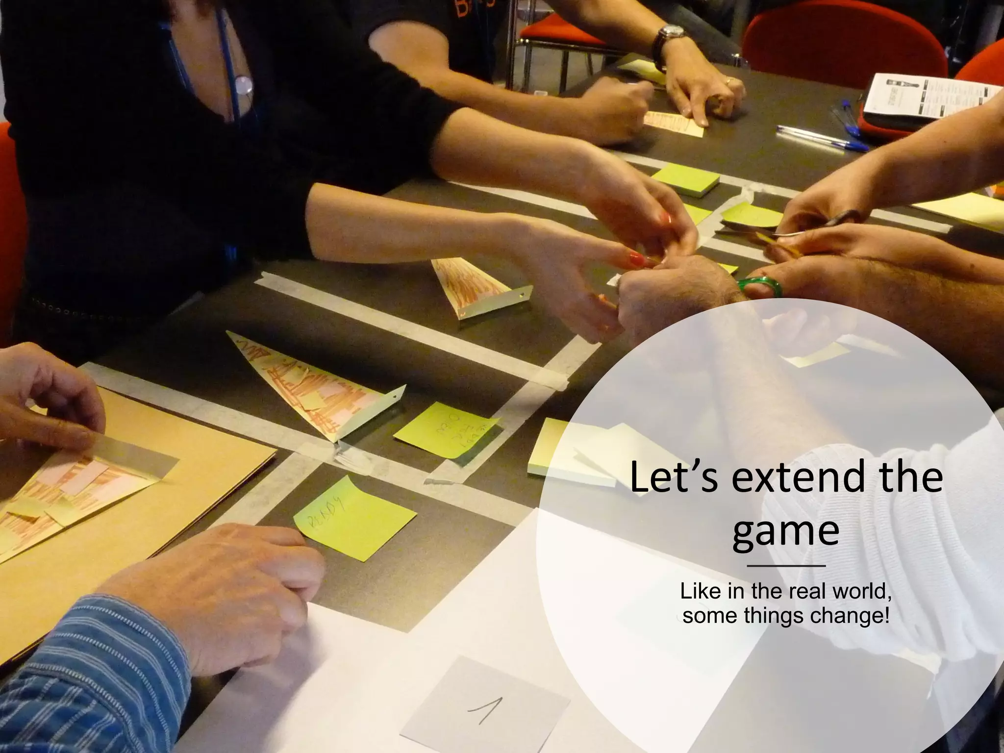 agile42 | The Agile Coaching Company www.agile42.com | All rights reserved. Copyright © 2007 - 2013
Let’s extend the
game
Like in the real world,
some things change!
 