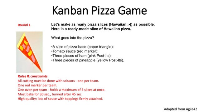 Kanban pizza game @ Agile Connect Lisbon | PPTX | Technology & Computing