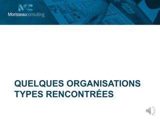 QUELQUES ORGANISATIONS
TYPES RENCONTRÉES
 