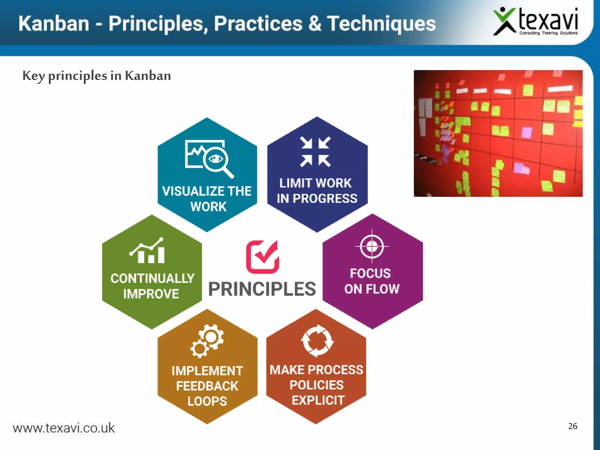 26
Key principles in Kanban
 