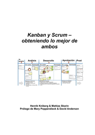 Kanban y Scrum –
obteniendo lo mejor de
ambos
Henrik Kniberg & Mattias Skarin
Prólogo de Mary Poppendieck & David Anderson
 