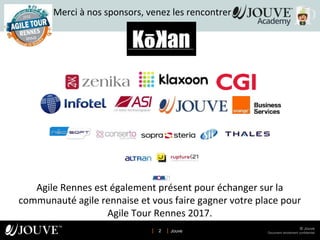 © Jouve
Document strictement confidentielJouve2
Merci à nos sponsors, venez les rencontrer
Agile Rennes est également prés...